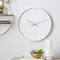 White Contemporary Cottage Metal Wall Clock